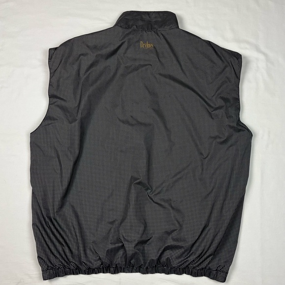 Vtg Footjoy Dryjoys Mens Houndstooth Golf Vest XL 1/2 Zip Pullover Grey A8 - Picture 2 of 8